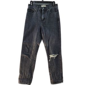 Madewell Faded Black The Perfect Vintage Distressed High Rise Waist Jeans 26